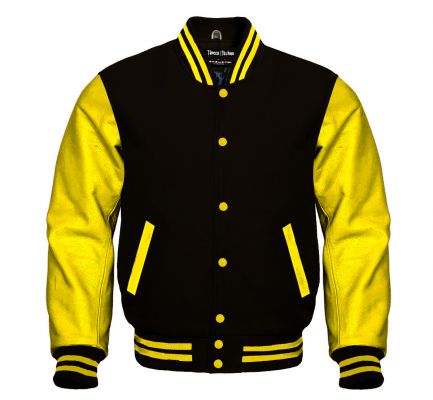 Varsity Jacket Black Yellow